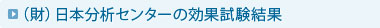 （財）日本分析センターの効果試験結果